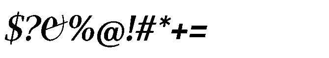 Abadal Medium Italic Font OTHER CHARS