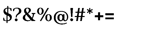 Abadal Medium Font OTHER CHARS