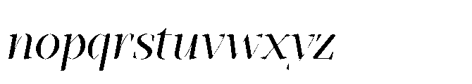 Abadal Regular Fine Italic Font LOWERCASE
