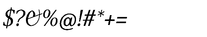 Abadal Regular Fine Round Italic Font OTHER CHARS