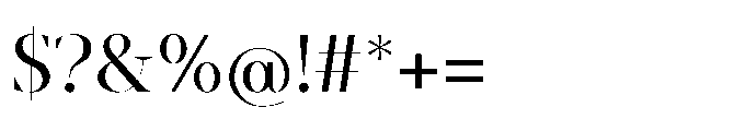 Abadal Regular Fine Font OTHER CHARS