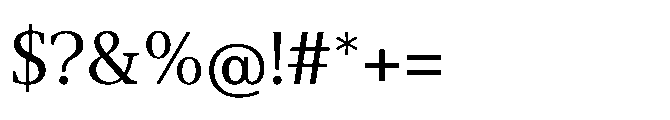 Abadal Regular Font OTHER CHARS