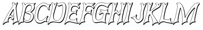 Abagail Jackson Oblique Shadowed Font UPPERCASE