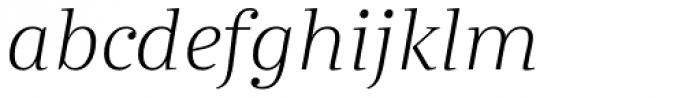Abelard Light Italic Font LOWERCASE