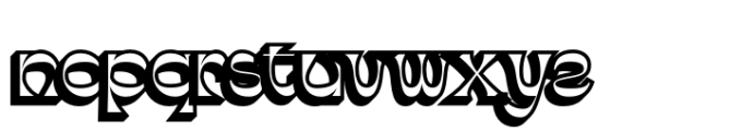 Abeleo Extrude Left Font LOWERCASE