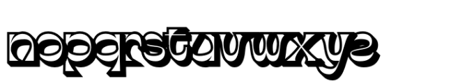 Abeleo Extrude Right Font LOWERCASE