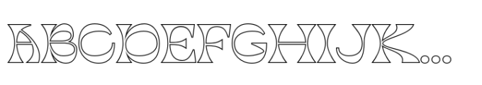 Abeleo Outline Font UPPERCASE