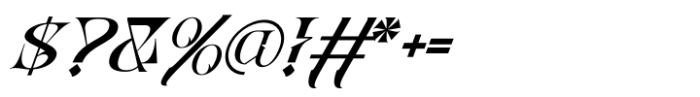Abho Luxury Italic Font OTHER CHARS