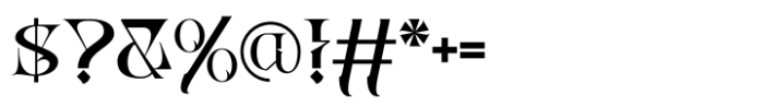 Abho Luxury Regular Font OTHER CHARS