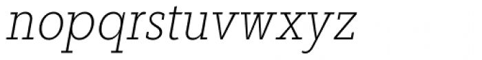 Abiding Thin Italic Font LOWERCASE