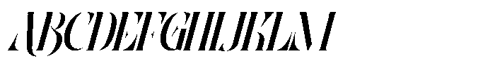 Abogia Italic Font UPPERCASE