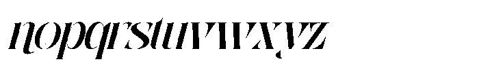Abogia Italic Font LOWERCASE