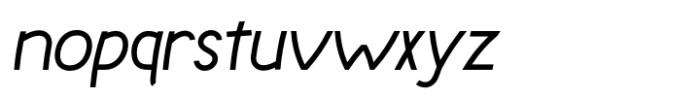 Abrundo Light Italic Font LOWERCASE
