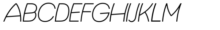 Abrundo Thin Italic Font UPPERCASE