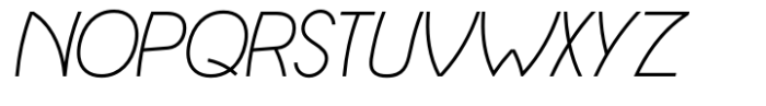 Abrundo Thin Italic Font UPPERCASE