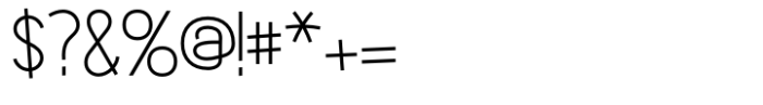 Abrundo Thin Font OTHER CHARS