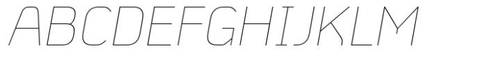Absentia Sans Hairline Italic Font UPPERCASE
