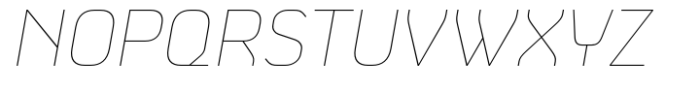 Absentia Sans Hairline Italic Font UPPERCASE