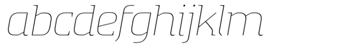 Absentia Serif Hairline Italic Font LOWERCASE