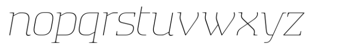 Absentia Serif Hairline Italic Font LOWERCASE