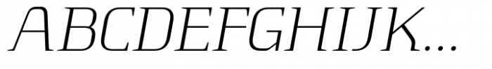 Absentia Serif Light Italic Font UPPERCASE