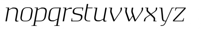 Absentia Serif Light Italic Font LOWERCASE