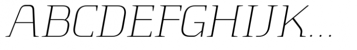 Absentia Serif Thin Italic Font UPPERCASE