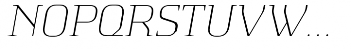 Absentia Serif Thin Italic Font UPPERCASE