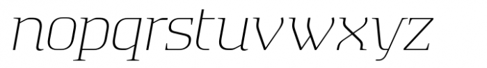 Absentia Serif Thin Italic Font LOWERCASE