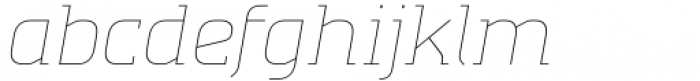 Absentia Slab Hairline Italic Font LOWERCASE