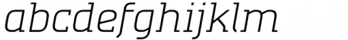 Absentia Slab Light Italic Font LOWERCASE