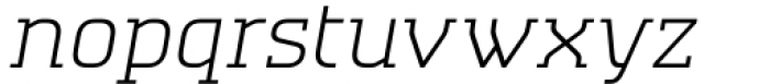 Absentia Slab Light Italic Font LOWERCASE