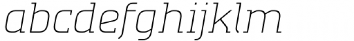 Absentia Slab Thin Italic Font LOWERCASE