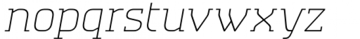 Absentia Slab Thin Italic Font LOWERCASE
