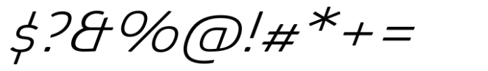 Absolut Pro Extra Light Expanded Extra Italic Font OTHER CHARS