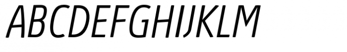 Absolut Pro Light Condensed Italic Font UPPERCASE