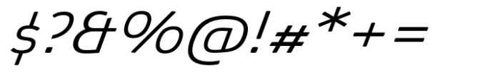 Absolut Pro Light Expanded Extra Italic Font OTHER CHARS