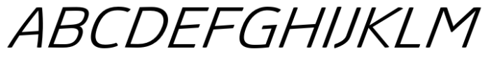 Absolut Pro Light Expanded Extra Italic Font UPPERCASE