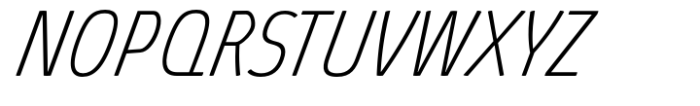 Absolut Pro Thin Condensed Extra Italic Font UPPERCASE