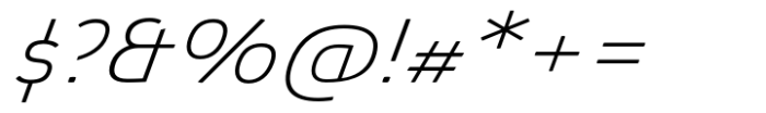 Absolut Pro Thin Expanded Extra Italic Font OTHER CHARS