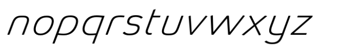 Absolut Pro Thin Expanded Extra Italic Font LOWERCASE
