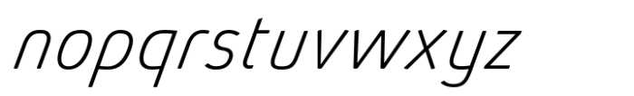 Absolut Pro Thin Extra Italic Font LOWERCASE