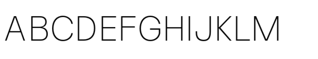 Abtera Thin Font UPPERCASE