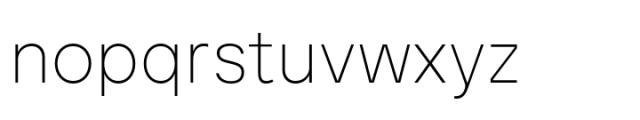 Abtera Thin Font LOWERCASE