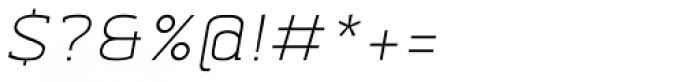 Abula ExtraLight Italic Font OTHER CHARS