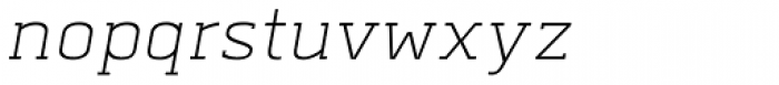 Abula ExtraLight Italic Font LOWERCASE