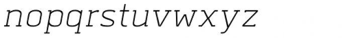 Abula Organic ExtraLight Italic Font LOWERCASE