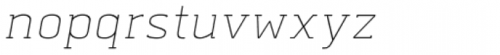 Abula Organic Thin Italic Font LOWERCASE