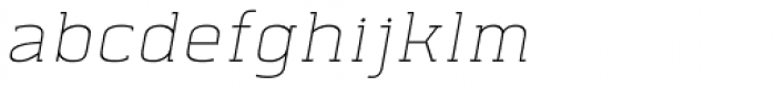Abula Thin Italic Font LOWERCASE
