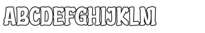 Abutcin Outline Font UPPERCASE
